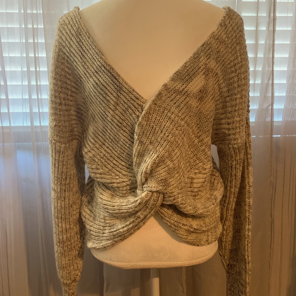 Beautiful Twisted Back Sweater